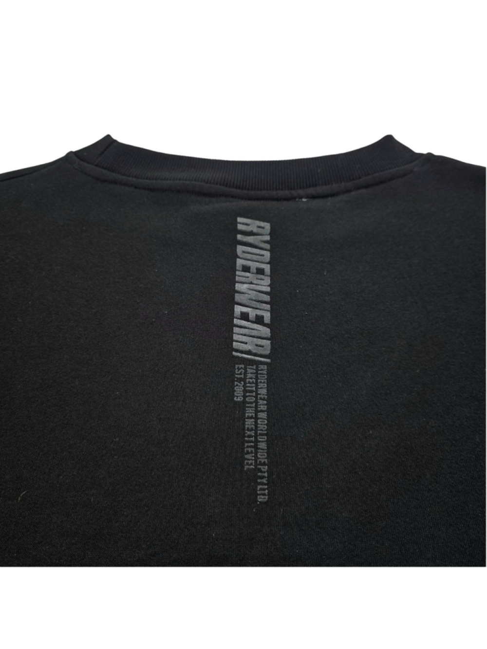 Ryderwear XL Black Crewneck Sweatshirt Fleece Gym Athletic Pullover Logo... - Picture 5 of 11